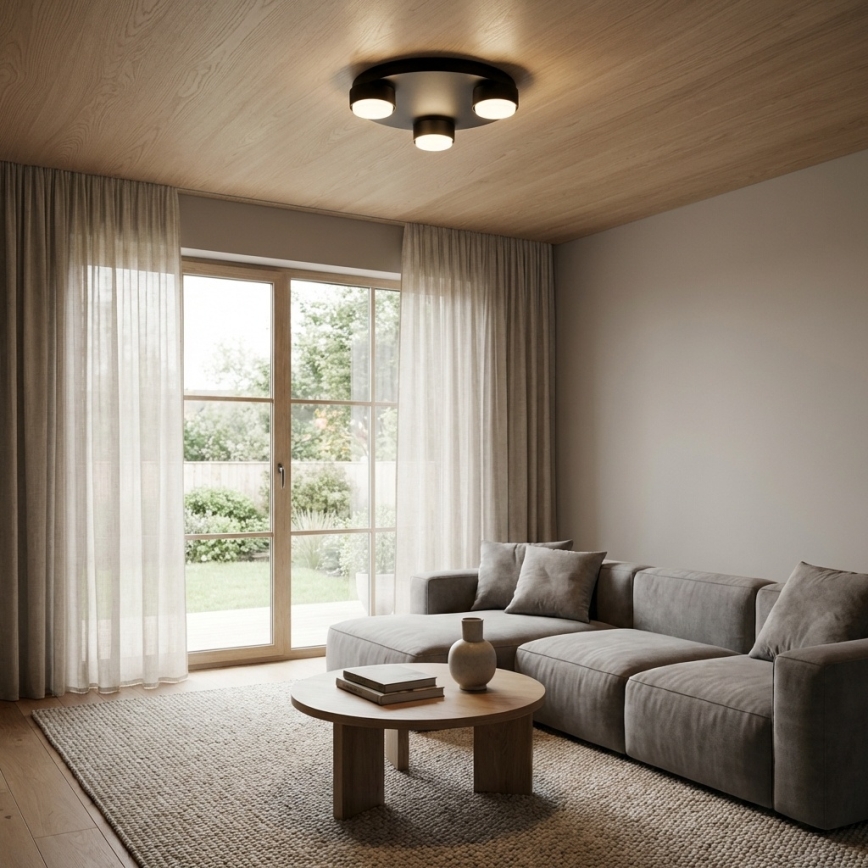 Brilagi - LED lubinis šviestuvas MONO 3xGX53/12W/230V, skersmuo 30 cm, juodas