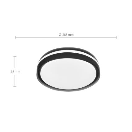 Brilagi - LED lubinis šviestuvas NAOMI LED/24W/230V skersmuo 28,5 cm juodas