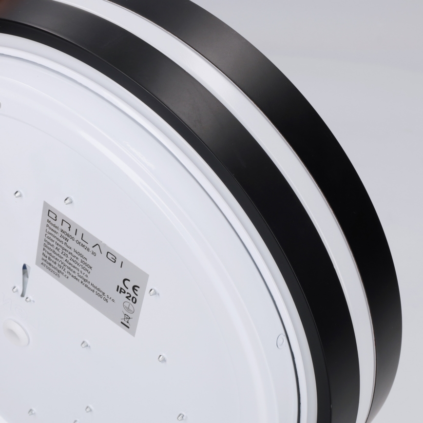 Brilagi - LED lubinis šviestuvas NAOMI LED/24W/230V skersmuo 28,5 cm juodas