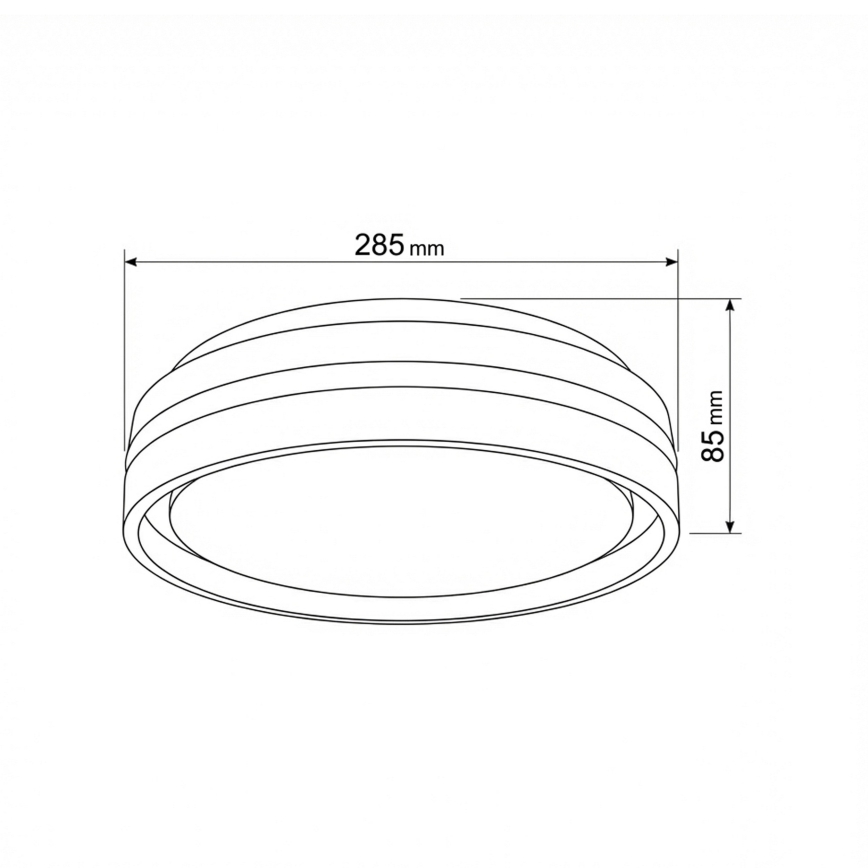 Brilagi - LED lubinis šviestuvas NAOMI LED/24W/230V skersmuo 28,5 cm juodas
