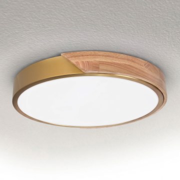 BRILAGI - LED lubinis šviestuvas PILANA LED/24W/230V ąžuolas/auksas skersmuo 30 cm