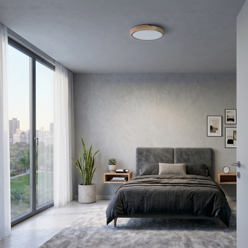 BRILAGI - LED lubinis šviestuvas PILANA LED/24W/230V ąžuolas/auksas skersmuo 30 cm