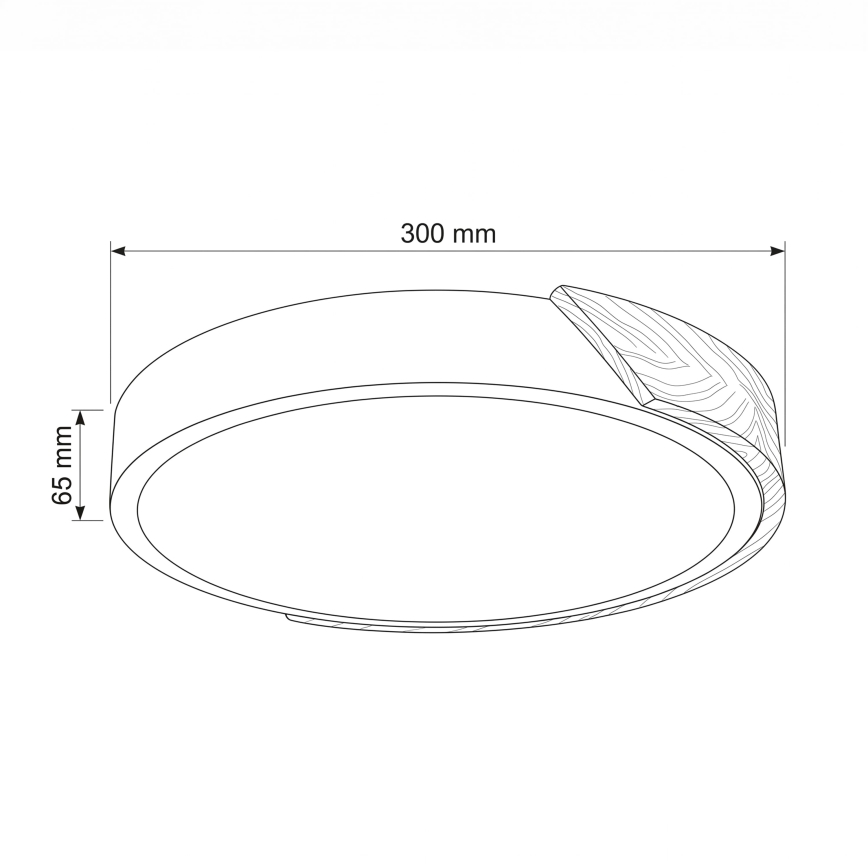 BRILAGI - LED lubinis šviestuvas PILANA LED/24W/230V ąžuolas/auksas skersmuo 30 cm