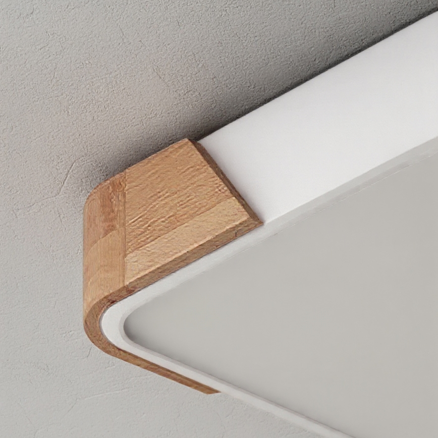 Brilagi - LED lubinis šviestuvas PILANA LED/24W/230V ąžuolas/baltas 32x32 cm