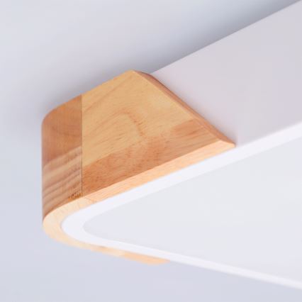 Brilagi - LED lubinis šviestuvas PILANA LED/24W/230V ąžuolas/baltas 32x32 cm