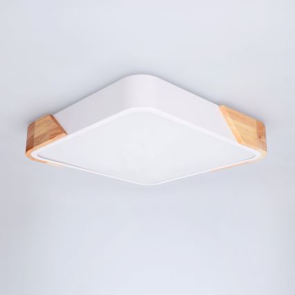 Brilagi - LED lubinis šviestuvas PILANA LED/24W/230V ąžuolas/baltas 32x32 cm