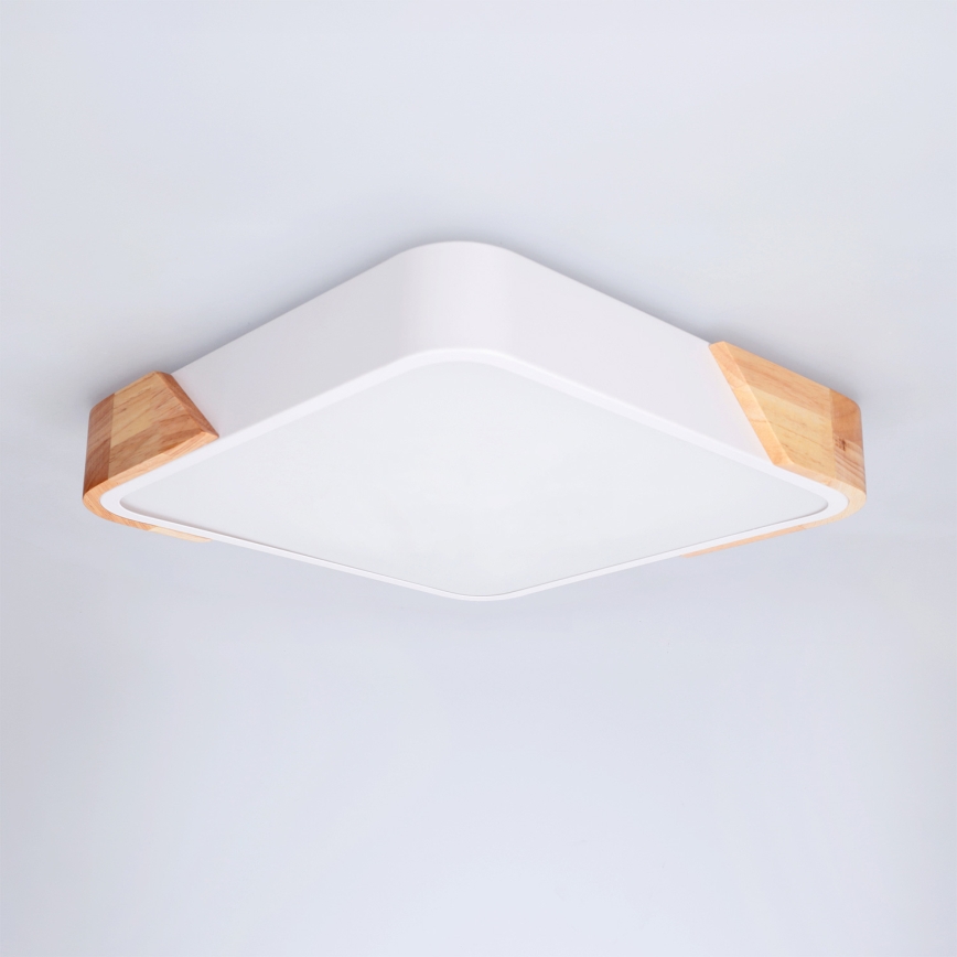 Brilagi - LED lubinis šviestuvas PILANA LED/24W/230V ąžuolas/baltas 32x32 cm