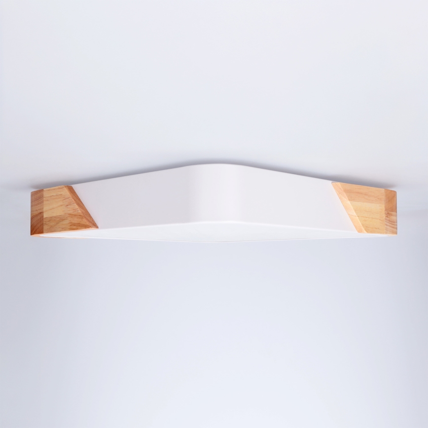 Brilagi - LED lubinis šviestuvas PILANA LED/24W/230V ąžuolas/baltas 32x32 cm