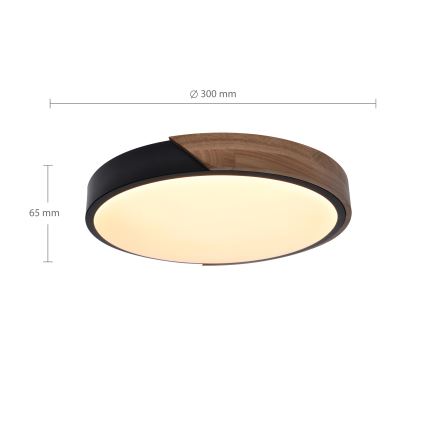 Brilagi - LED lubinis šviestuvas PILANA LED/24W/230V ąžuolas diametras 30 cm