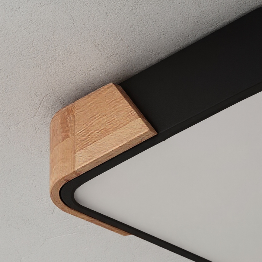 Brilagi - LED lubinis šviestuvas PILANA LED/24W/230V ąžuolas/juoda 32x32 cm