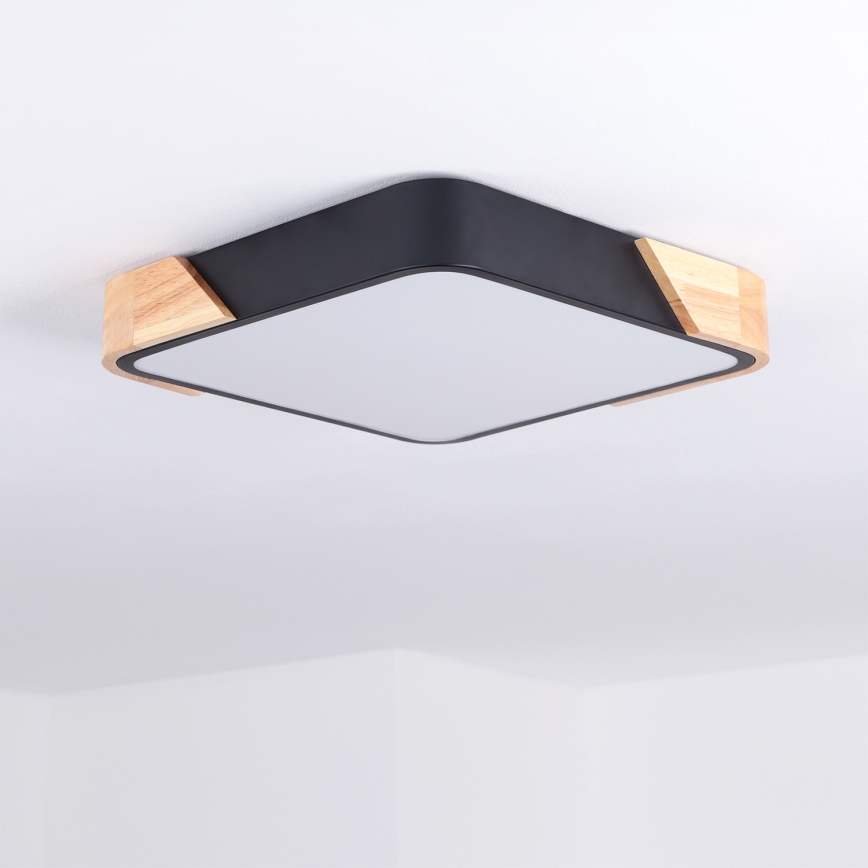 Brilagi - LED lubinis šviestuvas PILANA LED/24W/230V ąžuolas/juoda 32x32 cm