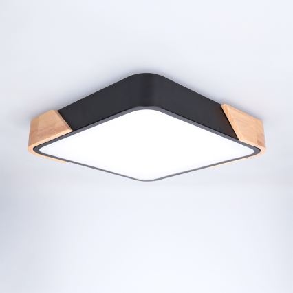 Brilagi - LED lubinis šviestuvas PILANA LED/24W/230V ąžuolas/juoda 32x32 cm