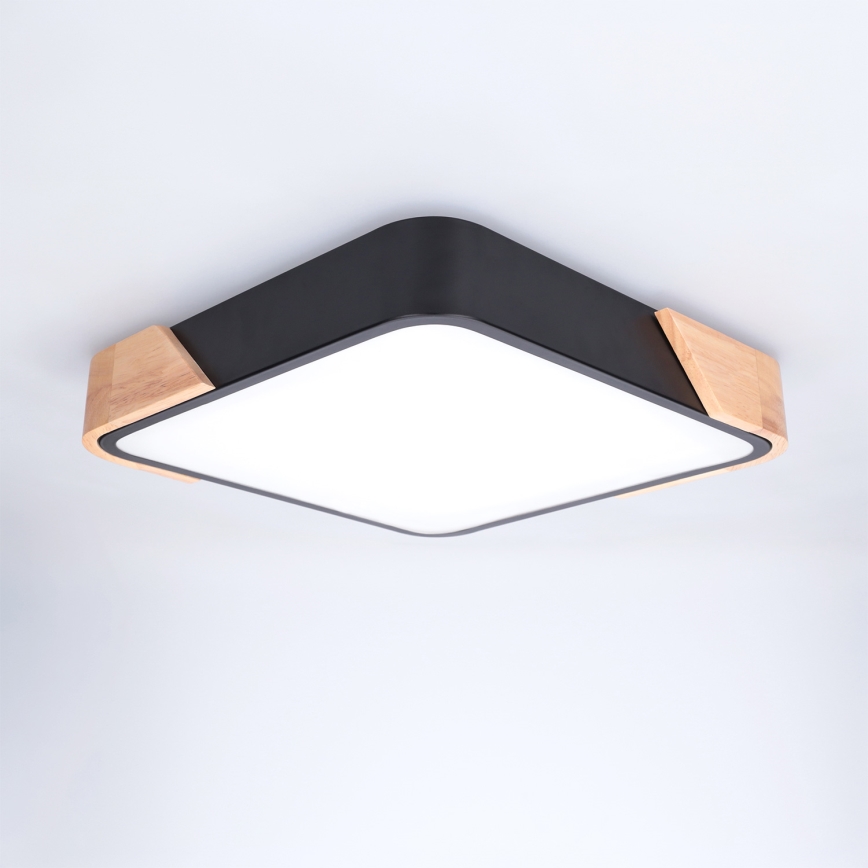Brilagi - LED lubinis šviestuvas PILANA LED/24W/230V ąžuolas/juoda 32x32 cm