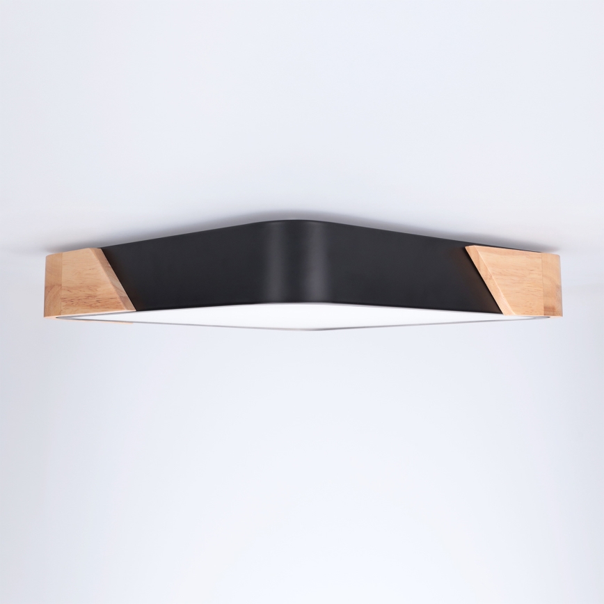 Brilagi - LED lubinis šviestuvas PILANA LED/24W/230V ąžuolas/juoda 32x32 cm