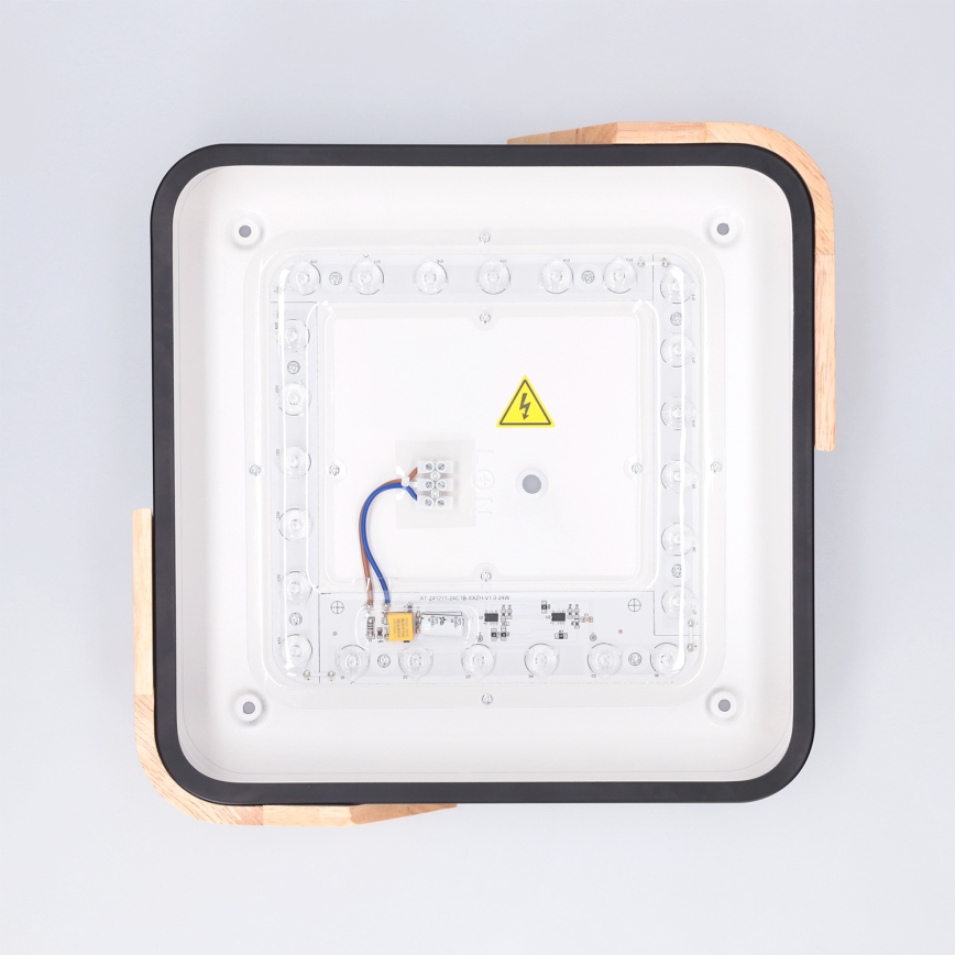 Brilagi - LED lubinis šviestuvas PILANA LED/24W/230V ąžuolas/juoda 32x32 cm