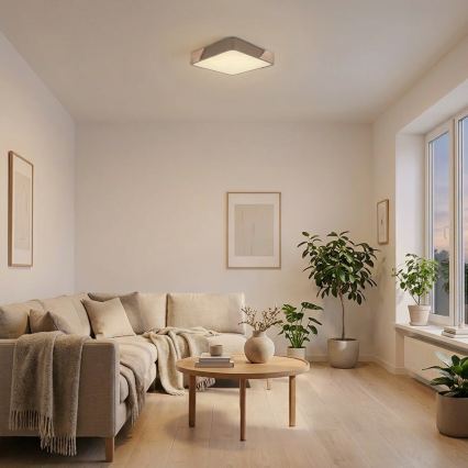 BRILAGI - LED lubinis šviestuvas PILANA SQUARE LED/24W/230V ąžuolas/smėlinė 32x32 cm