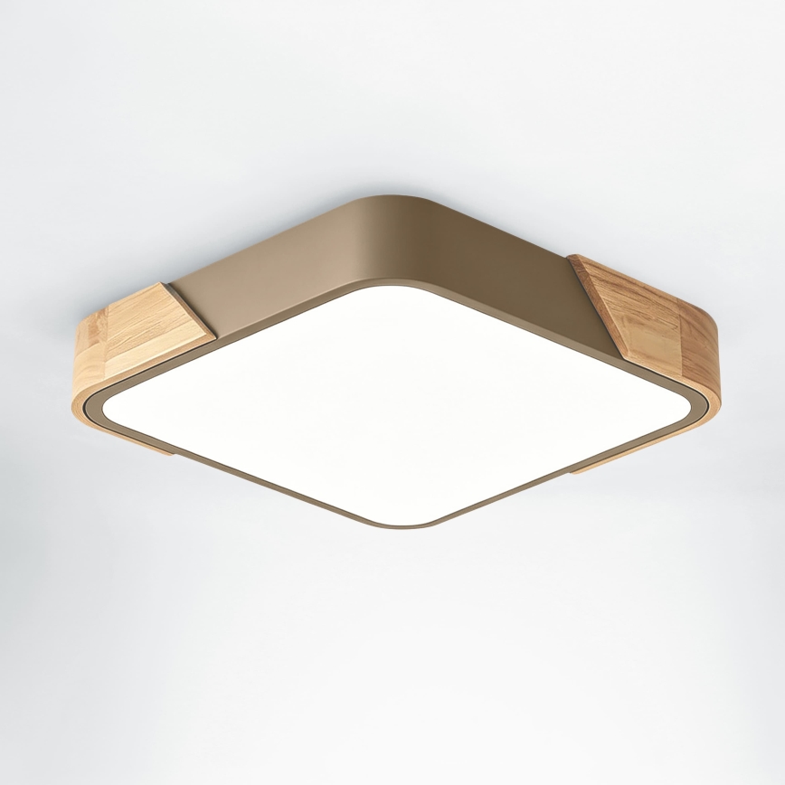 BRILAGI - LED lubinis šviestuvas PILANA SQUARE LED/24W/230V ąžuolas/smėlinė 32x32 cm