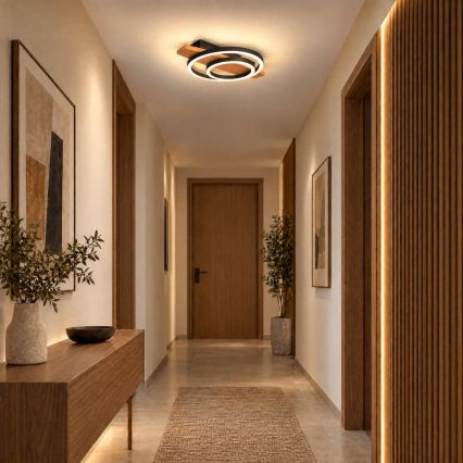 BRILAGI - LED lubinis šviestuvas PLANK LED/28W/230V 4000K 30x40 cm medinis