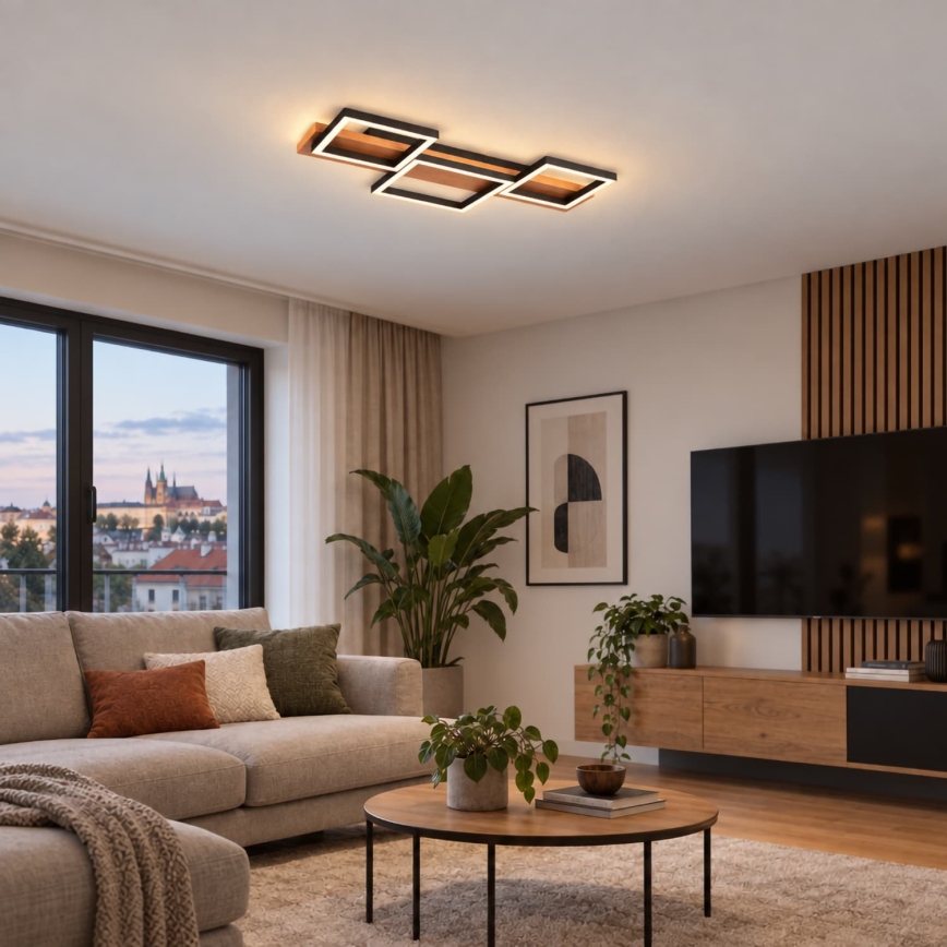BRILAGI - LED lubinis šviestuvas PLANK LED/30W/230V 4000K 34,5x65 cm, medinė apdaila