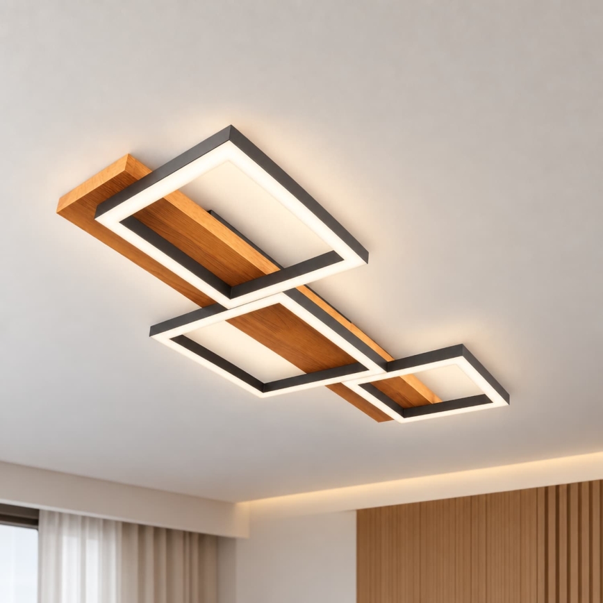 BRILAGI - LED lubinis šviestuvas PLANK LED/30W/230V 4000K 34,5x65 cm, medinė apdaila