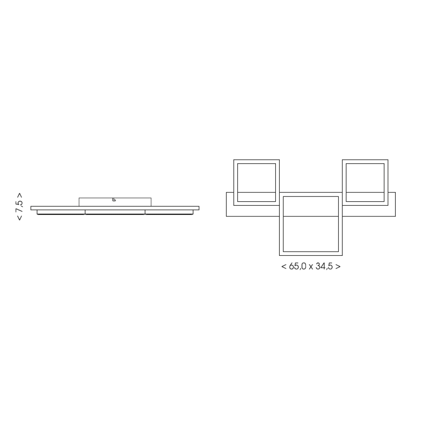 Brilagi - LED lubinis šviestuvas PLANK LED/30W/230V 4000K 34,5x65 cm, medinė apdaila