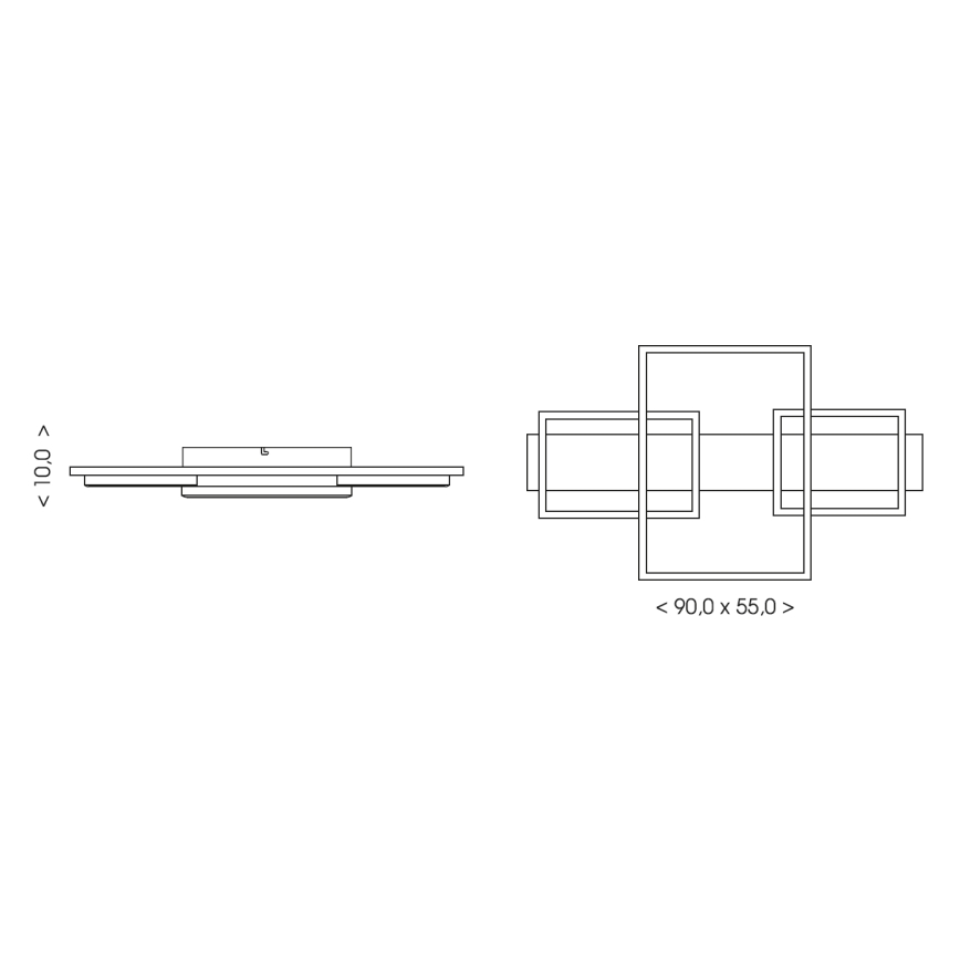 Brilagi - LED lubinis šviestuvas PLANK LED/35W/230V 4000K 55x90 cm mediena