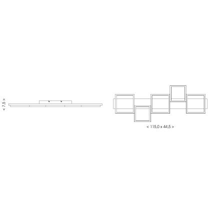 BRILAGI - LED lubinis šviestuvas PLANK LED/40W/230V 4000K 44,5x115 cm medinis