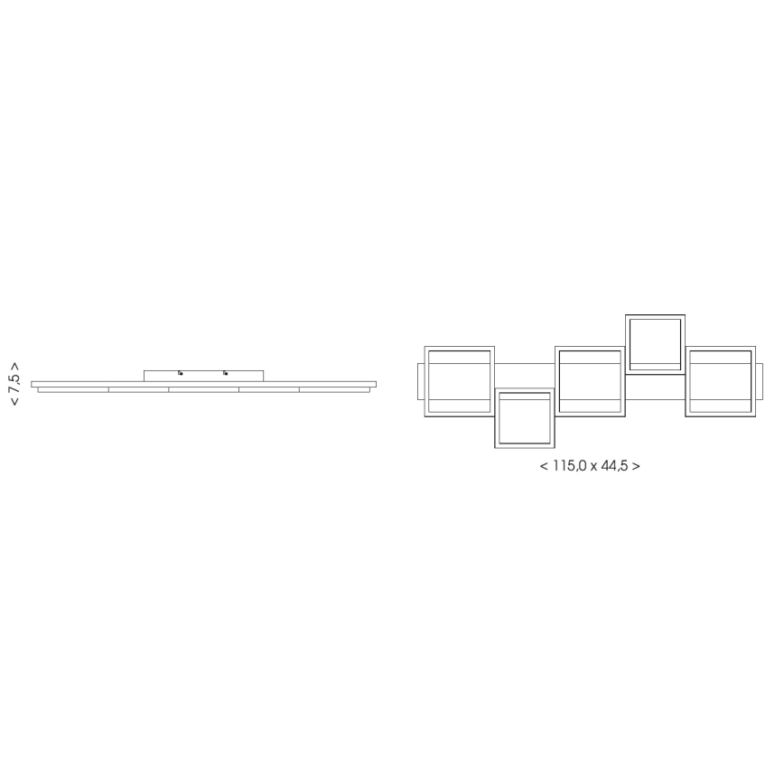BRILAGI - LED lubinis šviestuvas PLANK LED/40W/230V 4000K 44,5x115 cm medinis