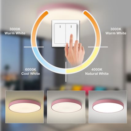 Brilagi - LED lubinis šviestuvas POOL LED/100W/230V 3000/4000/6000K Ø 80 cm rožinė