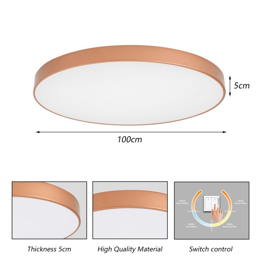 BRILAGI - LED lubinis šviestuvas POOL LED/128W/230V 3000/4000/6000K skersmuo 100 cm bronzinis