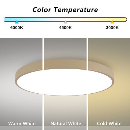 Brilagi - LED lubinis šviestuvas POOL LED/128W/230V 3000/4000/6000K, skersmuo 100 cm, smėlio spalvos