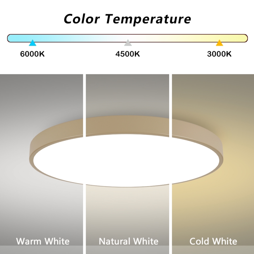 Brilagi - LED lubinis šviestuvas POOL LED/128W/230V 3000/4500/6000K, skersmuo 100 cm, smėlio spalvos