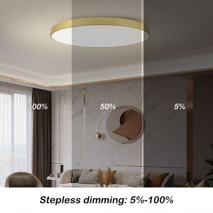 Brilagi - LED lubinis šviestuvas POOL LED/180W/230V 3000/4000/6000K skersm. 120 cm auksinis