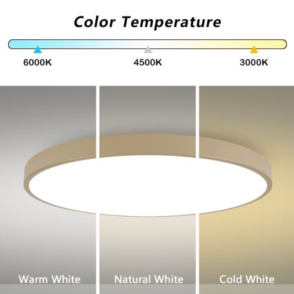 Brilagi - LED lubinis šviestuvas POOL LED/180W/230V 3000/4000/6000K, skersmuo 120 cm, smėlinė