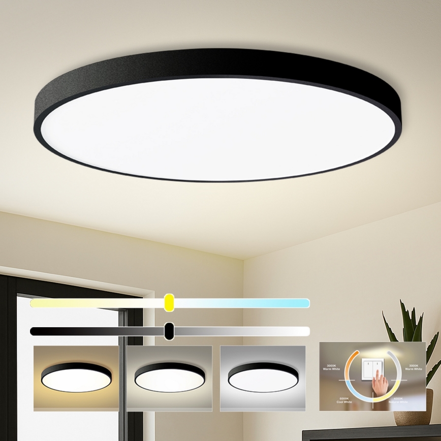 Brilagi - LED lubinis šviestuvas POOL LED/180W/230V 3000/4500/6000K skersmuo 120 cm juoda