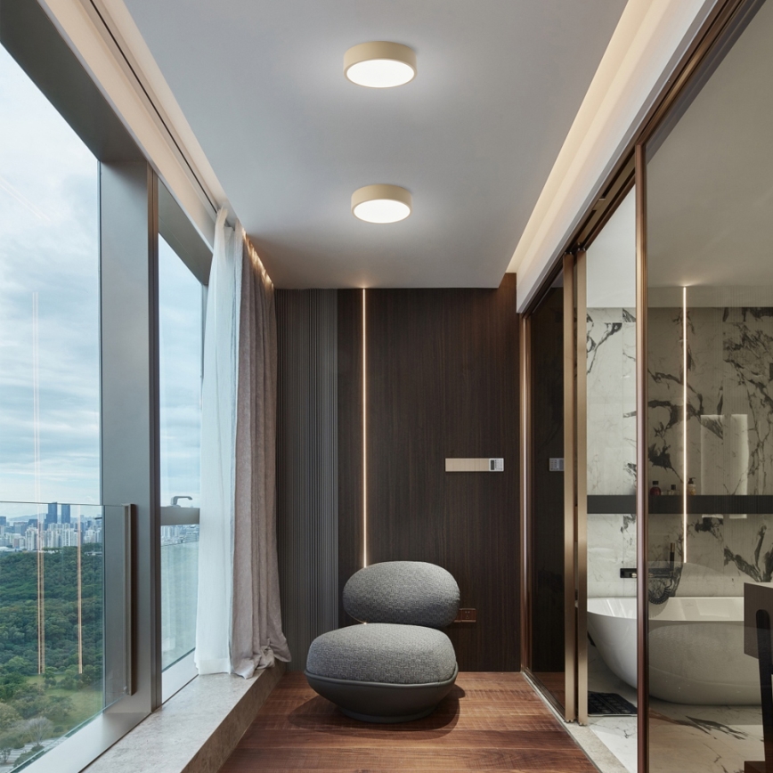 Brilagi - LED lubų šviestuvas POOL LED/18W/230V 3000/4000/6000K skersmuo 20 cm smėlinė