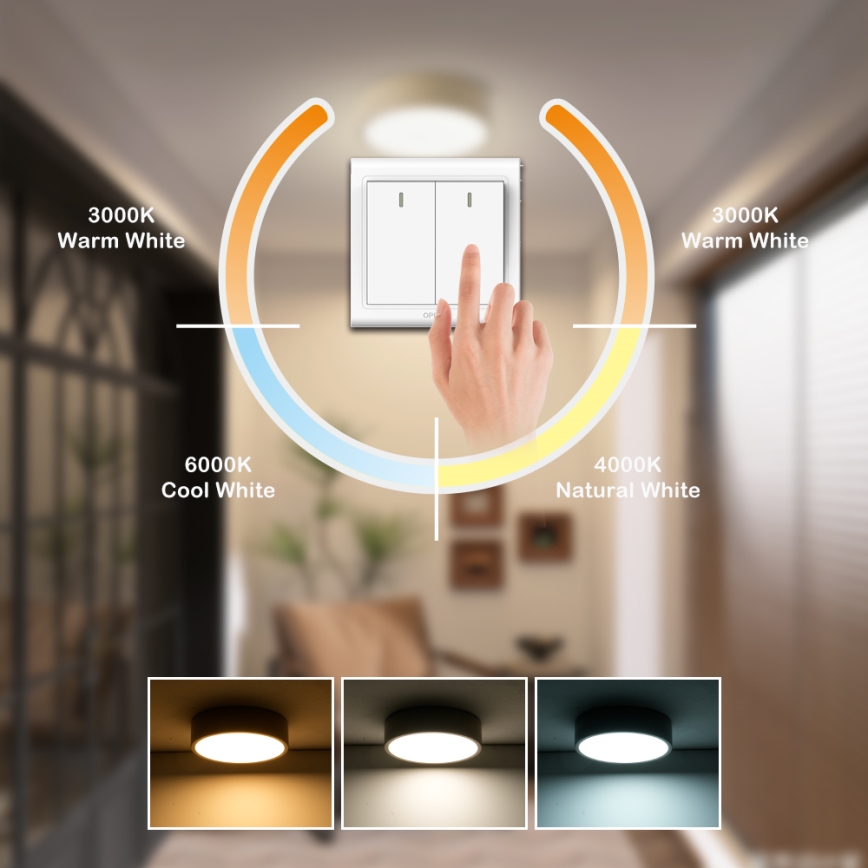 Brilagi - LED lubų šviestuvas POOL LED/18W/230V 3000/4500/6000K skersmuo 20 cm smėlinė