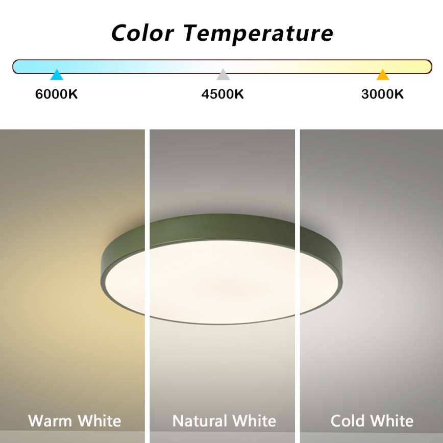 Brilagi - LED lubinis šviestuvas POOL LED/36W/230V 3000/4000/6000K Ø 30 cm žalias