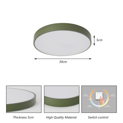 Brilagi - LED lubinis šviestuvas POOL LED/36W/230V 3000/4000/6000K Ø 30 cm žalias