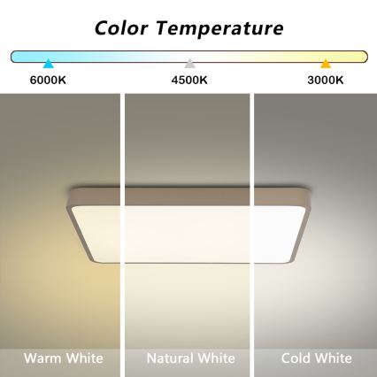 Brilagi - LED lubinis šviestuvas POOL LED/36W/230V 3000/4000/6000K 40x40 cm smėlinis