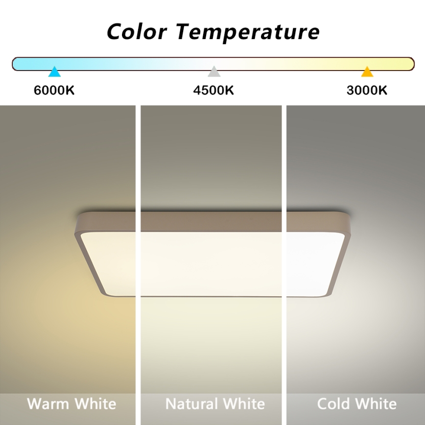 Brilagi - LED lubinis šviestuvas POOL LED/36W/230V 3000/4000/6000K 40x40 cm smėlinis