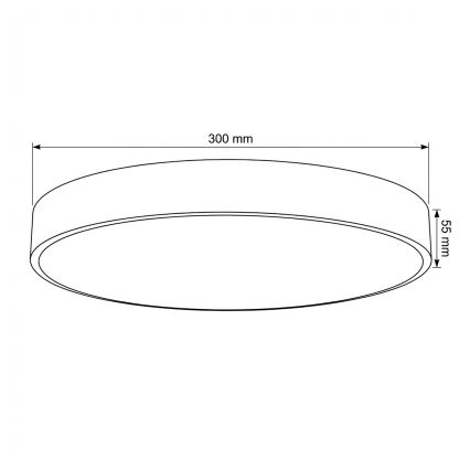 Brilagi - LED lubinis šviestuvas POOL LED/36W/230V 3000/4000/6000K skersmuo 30 cm smėlio spalvos