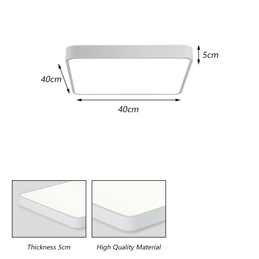 Brilagi - LED lubinis šviestuvas POOL LED/36W/230V 3000/4500/6000K 40x40 cm balta