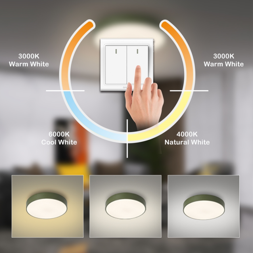 Brilagi - LED lubinis šviestuvas POOL LED/48W/230V 3000/4000/6000K Ø 40 cm žalias