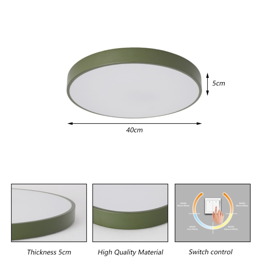 Brilagi - LED lubinis šviestuvas POOL LED/48W/230V 3000/4000/6000K Ø 40 cm žalias