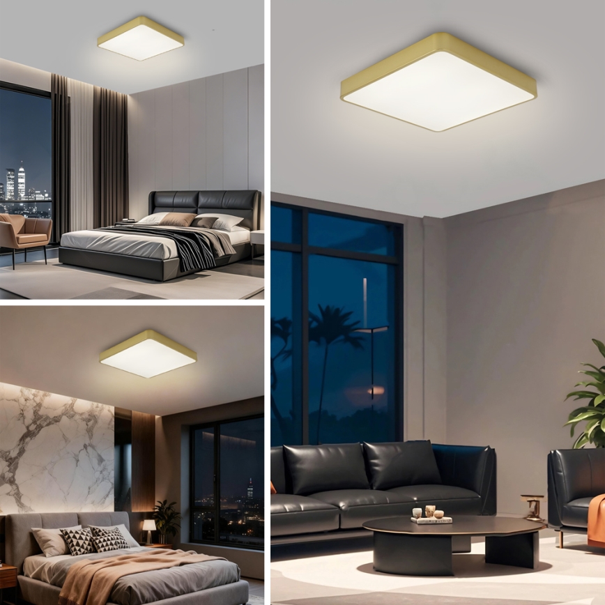 Brilagi - LED lubinis šviestuvas POOL LED/48W/230V 3000/4000/6000K 50x50 cm auksinis