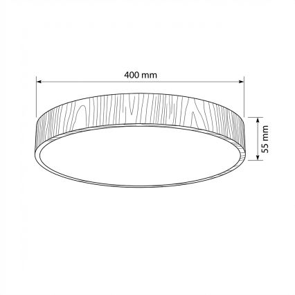 Brilagi - LED lubinis šviestuvas POOL LED/48W/230V 3000/4000/6000K Ø 40 cm medžio dekoras