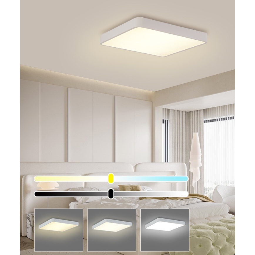 Brilagi - LED lubinis šviestuvas POOL LED/48W/230V 3000/4500/6000K 50x50 cm balta