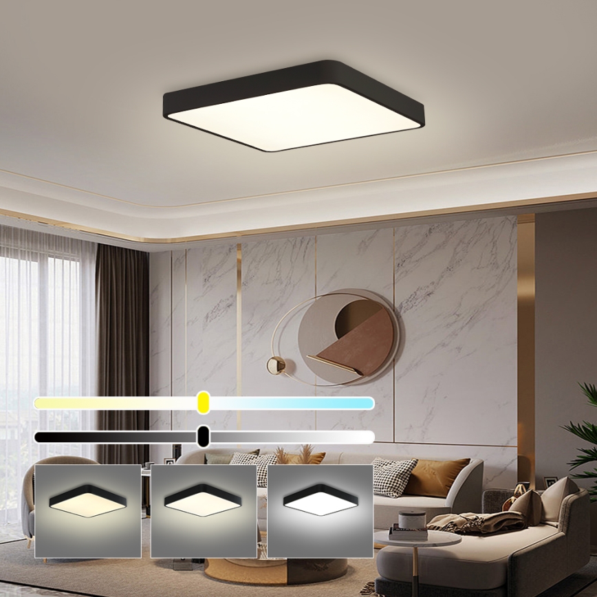 Brilagi - LED lubinis šviestuvas POOL LED/48W/230V 3000/4500/6000K 50x50 cm juoda
