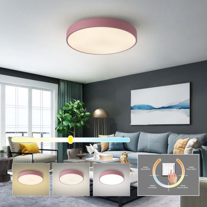 Brilagi - LED lubinis šviestuvas POOL LED/60W/230V 3000/4000/6000K skersm. 50 cm rožinė